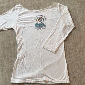 The Fat Virgin’s Cafe, British Virgin Islands - Ladies White Long Sleeve Top